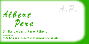 albert pere business card